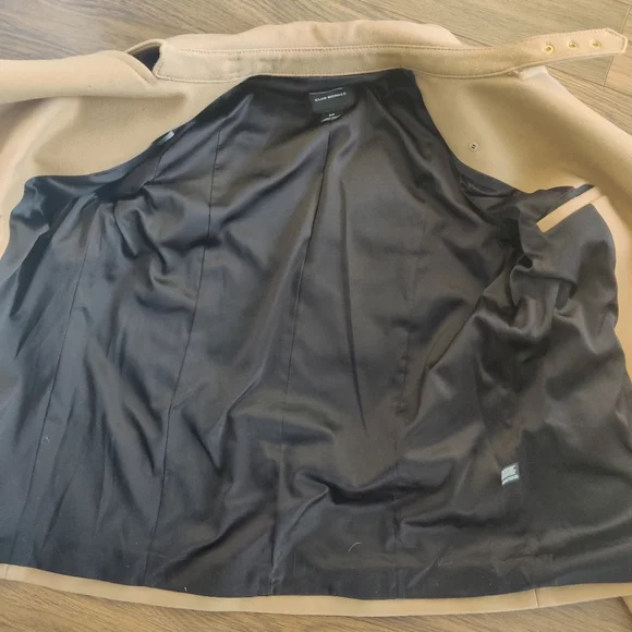 *Club Monaco Franci Tan Wool Pea Coat with Black Trim - Small - Picture 8 of 10